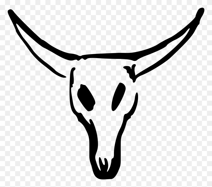2125x1861 Deer Skull Images Free Easy Bull Skull Drawing, Gray, World Of Warcraft HD PNG Download
