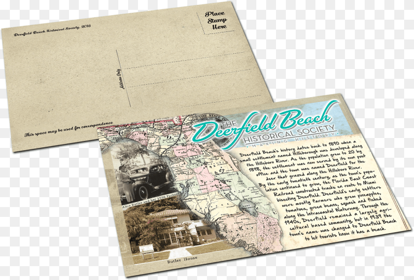 1425x963 Deerfield Beach Historical Society Postcard, Envelope, Mail, Car, Person PNG