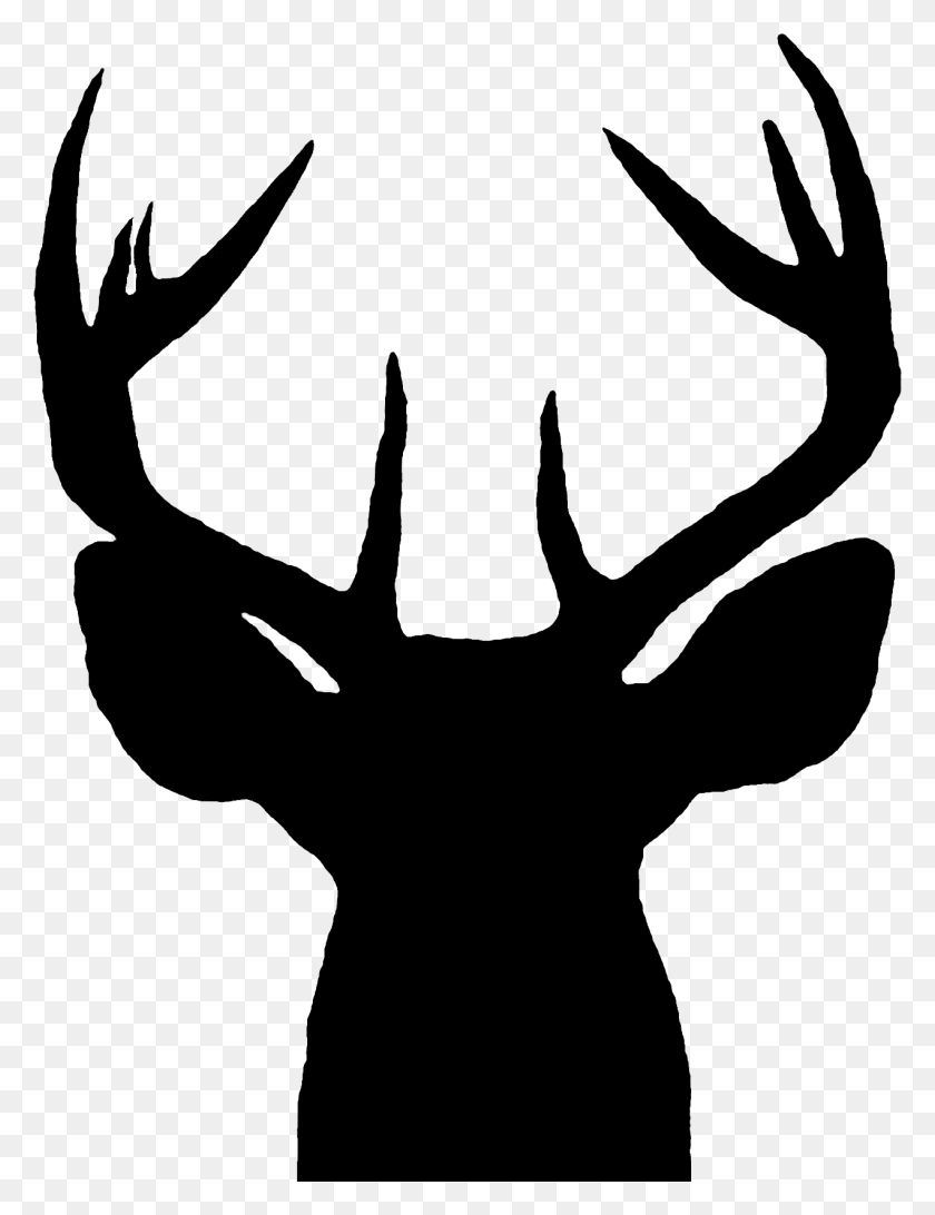 1271x1682 Deerhead Deer Head Silhouette, Stencil, Person, Human HD PNG Download