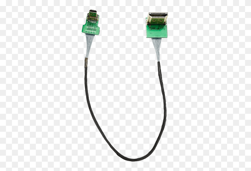 297x511 Degrees Micro Hdmi To Hdmi Shilded Cable Usb Cable, Plant, Arrow, Symbol HD PNG Download