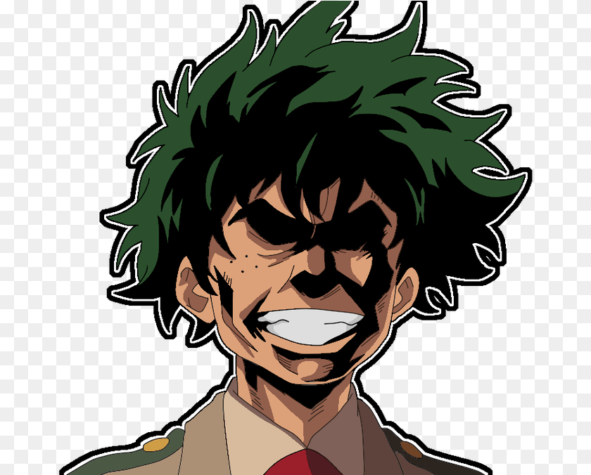 678x676 Deku All Might S Face Cute My Hero Academia, Publication, Book, Comics, Person Sticker PNG