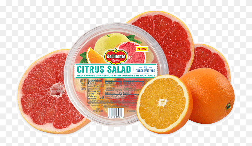 740x429 Del Monte Citrus Salad With Red Amp White Grapefruit Rangpur, Citrus Fruit, Produce, Fruit HD PNG Download