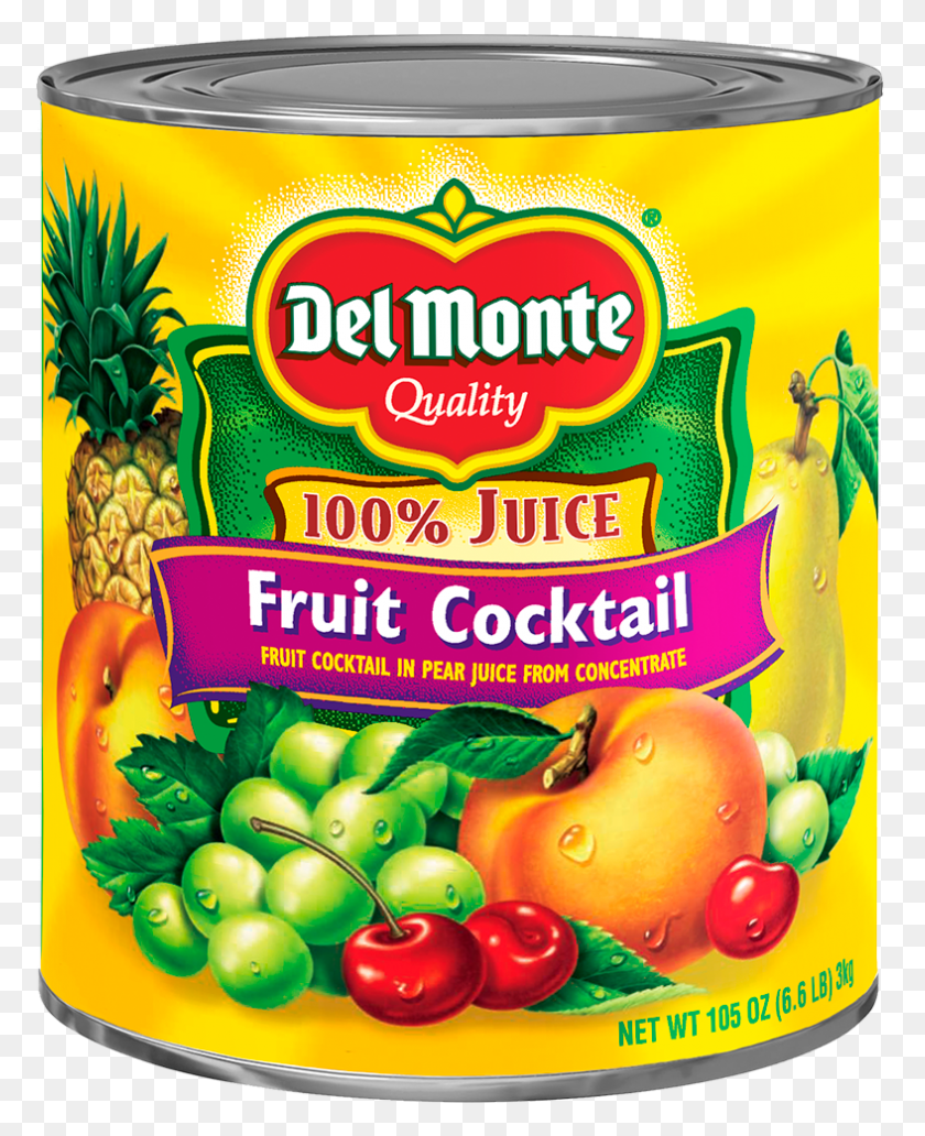 787x981 Del Monte Fruit Cocktail In Pear Juice From Concentrate Canned Fruit Cocktail, Plant, Food, Grapes HD PNG Download