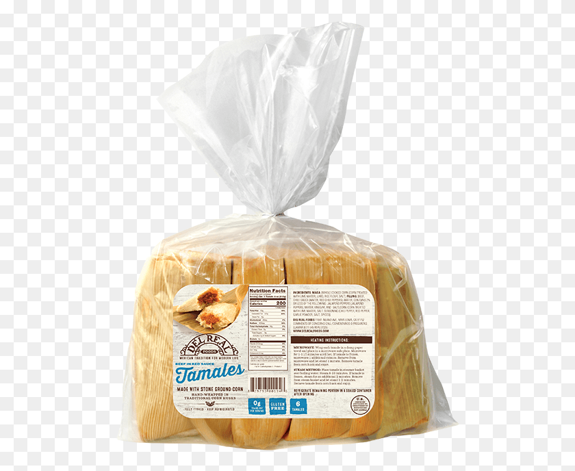502x628 Del Real Tamales, Food, Plant, Bread HD PNG Download