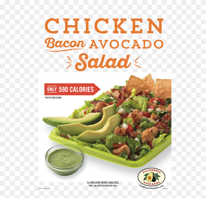 561x750 Del Taco Ca Avocado Promotion Del Taco Chicken Salad, Food, Poster, Advertisement HD PNG Download