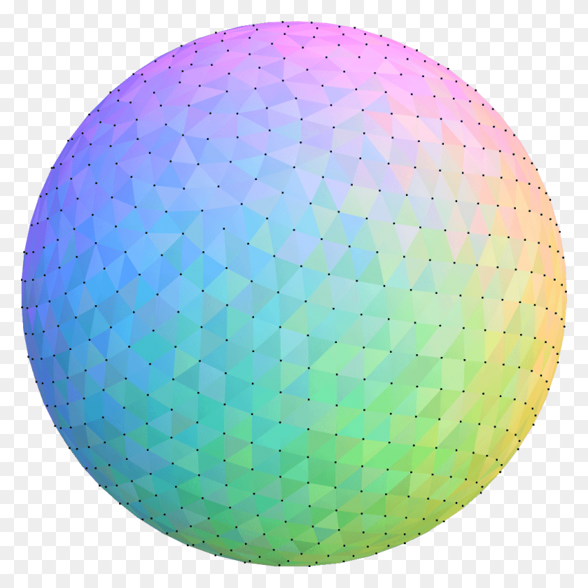 1024x1024 Delaunay Triangulation On The Sphere Delaunay Triangulation Sphere, Ball, Rug, Balloon HD PNG Download