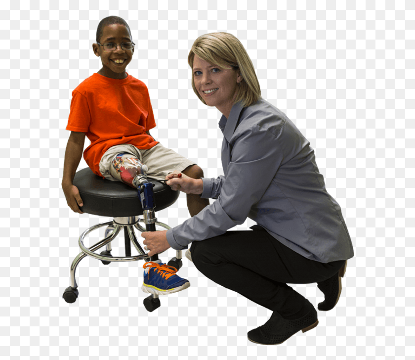 593x668 Delivers Orthotic And Prosthetic Patient Care Products Prosthetic And Orthopedic, Chair, Furniture, Person HD PNG Download