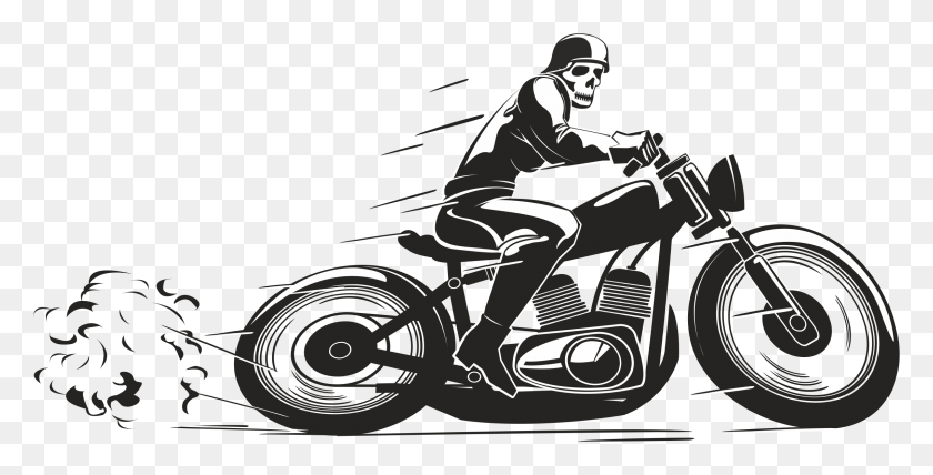 2275x1075 Delivery Clipart Motorcycle Biker, Person, Vehicle, Transportation HD PNG Download