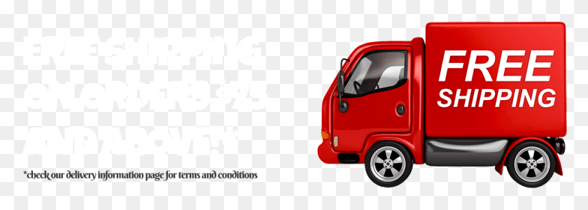 962x297 Delivery Free Shipping On Orders Over, Truck, Vehicle, Transportation HD PNG Download