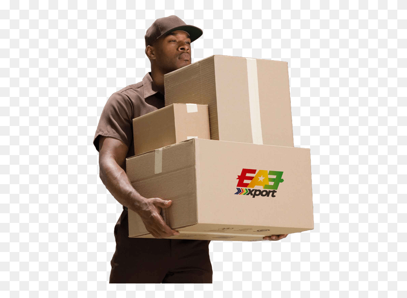 457x555 Delivery Man In Africa, Person, Human, Box HD PNG Download