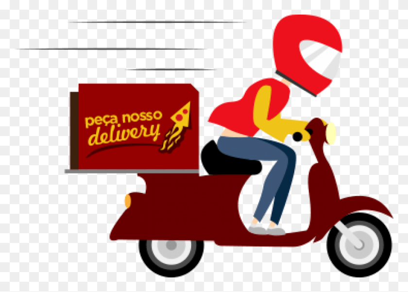864x600 Delivery Pizza Logo Cash On Delivery, Vehicle, Transportation, Scooter HD PNG Download