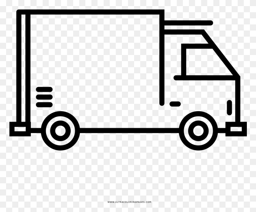 901x733 Delivery Truck Coloring, Gray, World Of Warcraft HD PNG Download