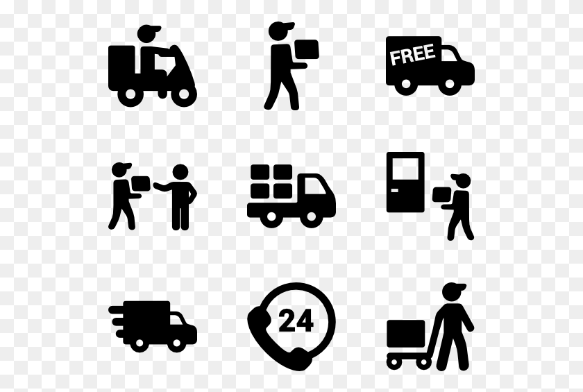 529x505 Delivery Trucks Men And Boxes Delivery Icon Vector Free, Gray, World Of Warcraft HD PNG Download