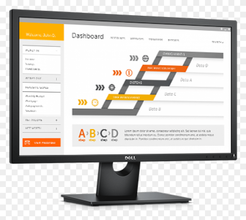 876x779 Монитор Dell E2417H 1200X1200 Монитор Dell 24, Экран, Электроника, Дисплей Hd Png Скачать