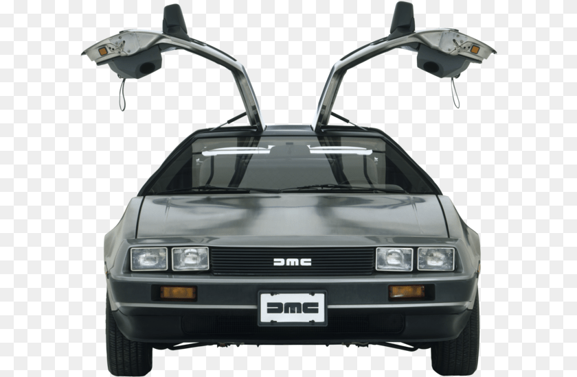 610x550 Delorean Car, Vehicle, Transportation, License Plate, Bumper Transparent PNG