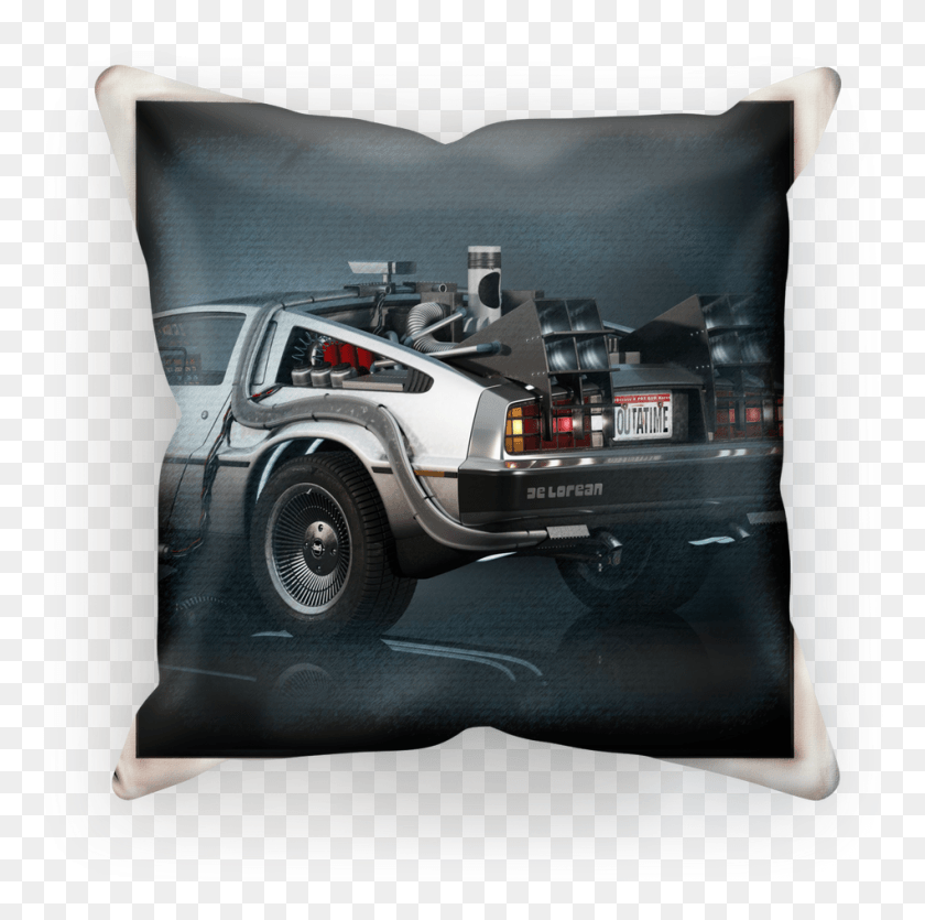949x944 Delorean Sublimation Cushion Cover Carro Back To The Future, Tire, Wheel, Machine HD PNG Download