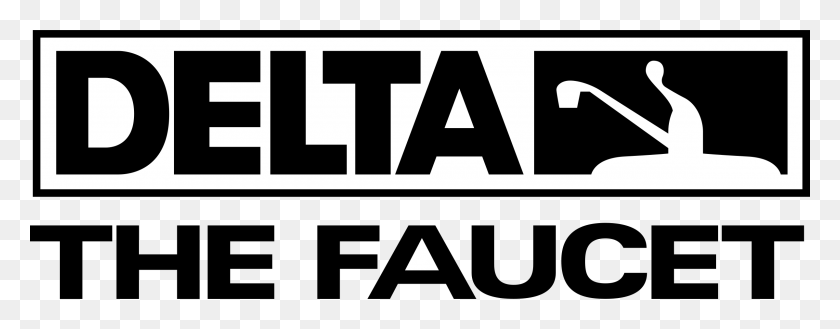 2400x829 Delta Faucet 2 Logo Transparent Delta The Faucet Logo, Label, Text, Sticker HD PNG Download