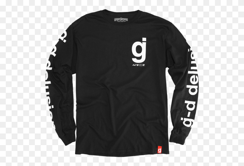 532x512 Delusion Black Long Sleeve Long Sleeved T Shirt, Clothing, Apparel, Long Sleeve HD PNG Download