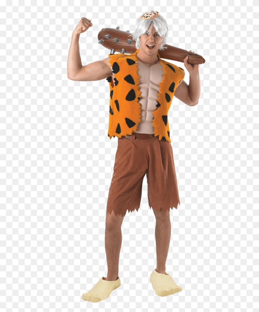 494x952 Deluxe Bam Bam Rubble Costume Bam Bam Flintstones Costumes, Clothing, Person, Sleeve HD PNG Download