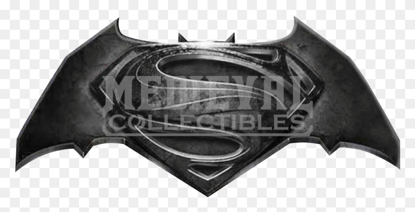 844x400 Descargar Png Batman V Superman Logotipo De La Solapa Pin Emblema, Hebilla, Símbolo, Instrumento Musical Hd Png