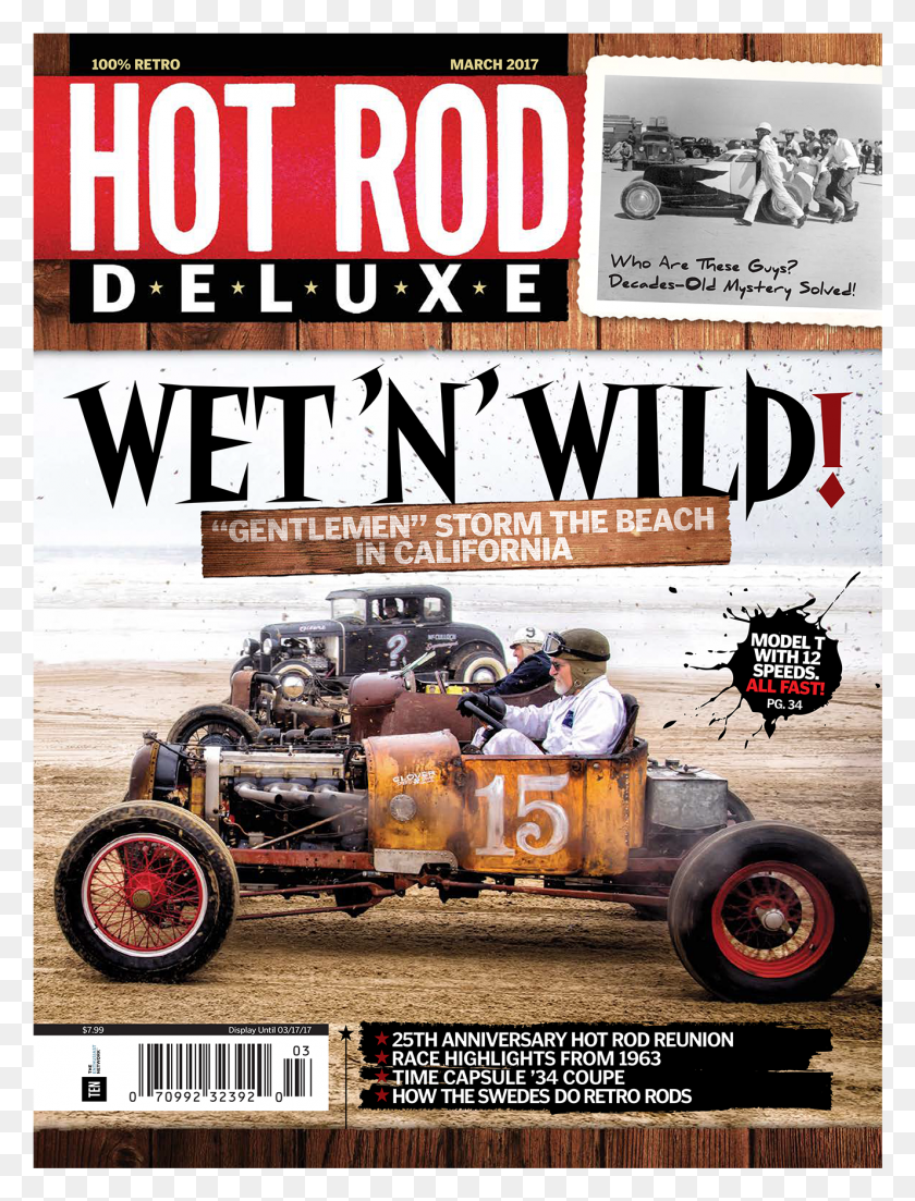 1327x1775 Deluxe Mar 2017 Cover Promo Cover Hot Rod Deluxe Magazine, Person, Human, Car Descargar Hd Png
