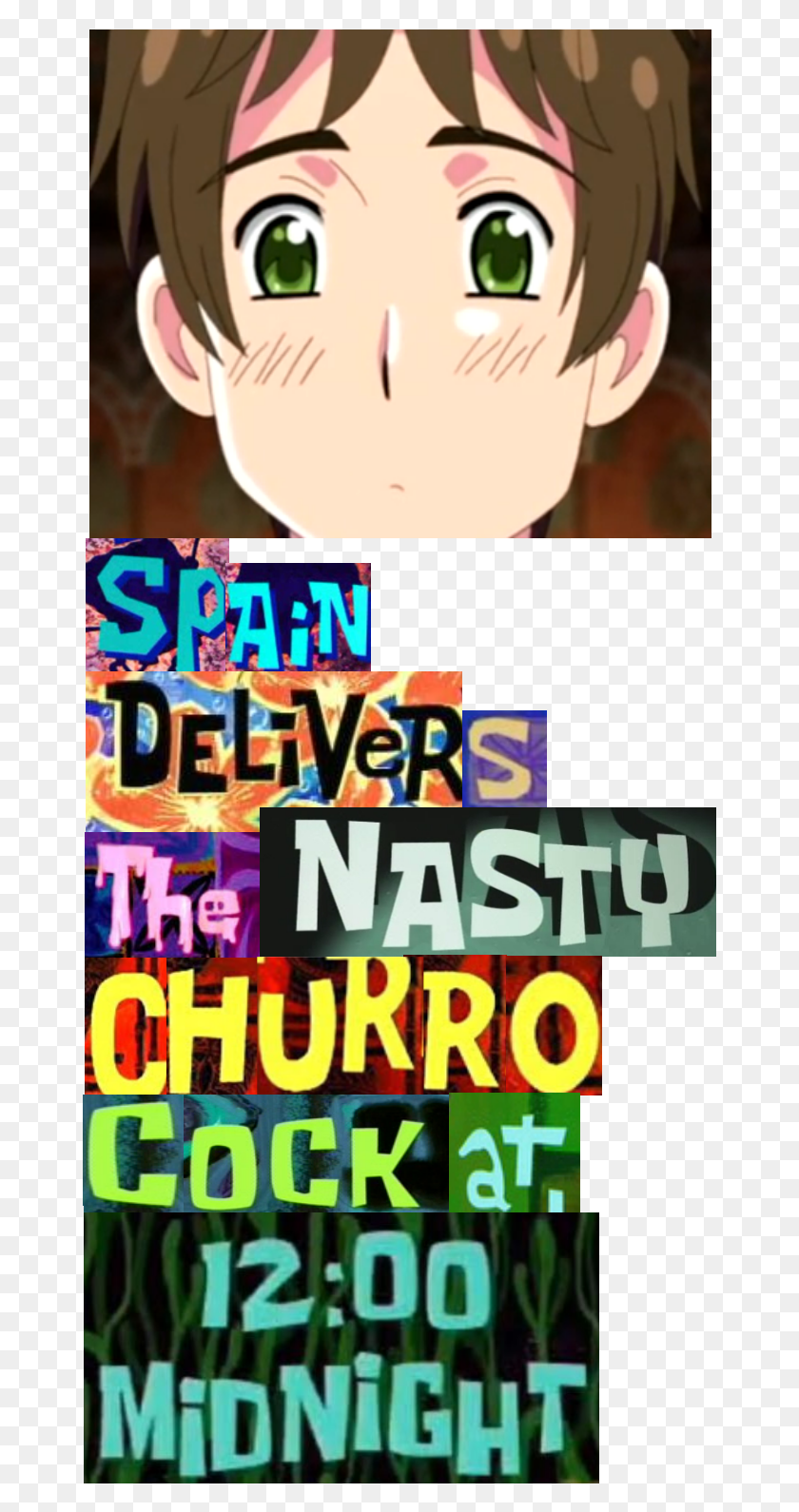 667x1530 Delvers The Nasit Churro Cockat Expand Dong Meme Anime, Text, Word, Alphabet HD PNG Download