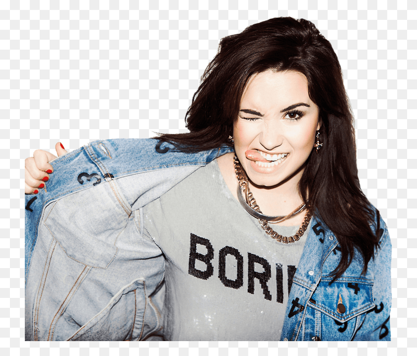 741x657 Demi Lovato, Clothing, Sleeve, Person HD PNG Download