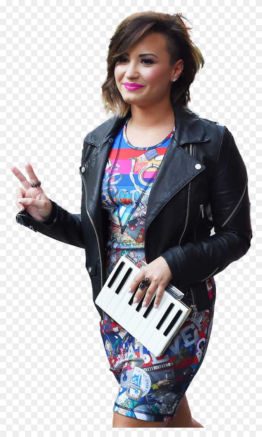 834x1433 Demi Lovato 2014 Girl, Clothing, Apparel, Jacket HD PNG Download