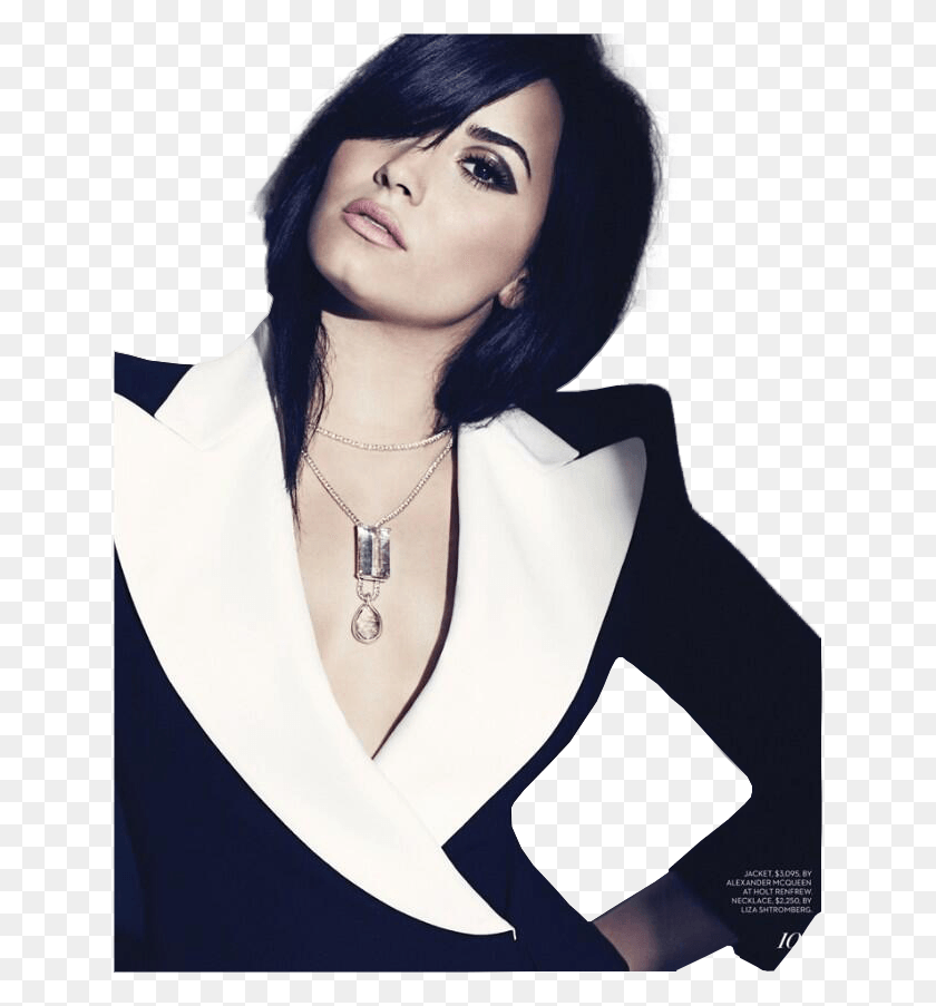 636x843 Demi Lovato Fashion Magazine, Pendant, Necklace, Jewelry HD PNG Download