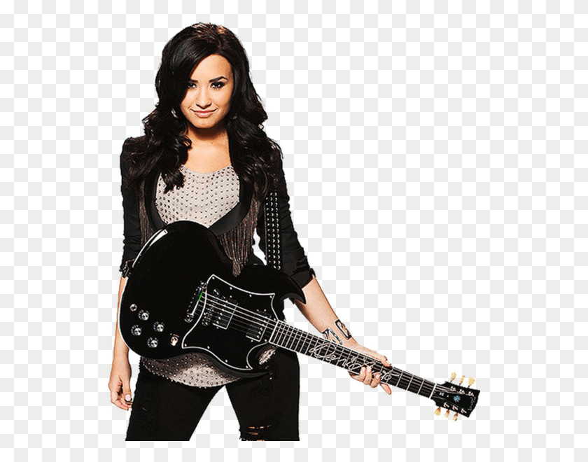 533x600 Demi Lovato Guitar Demi Lovato Disney Camp Rock, Person, Human, Leisure Activities HD PNG Download