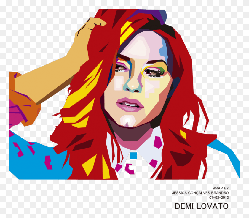 851x736 Demi Lovato Illustration, Graphics, Poster HD PNG Download