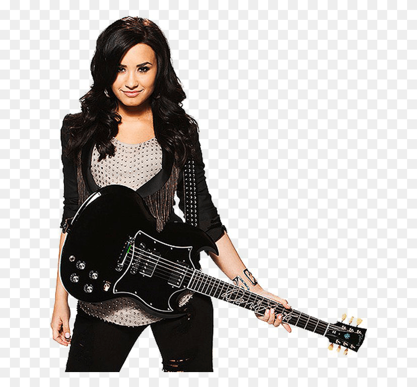 639x719 Demi Lovato Transparent Demi Lovato With Guitar, Person, Human, Leisure Activities HD PNG Download