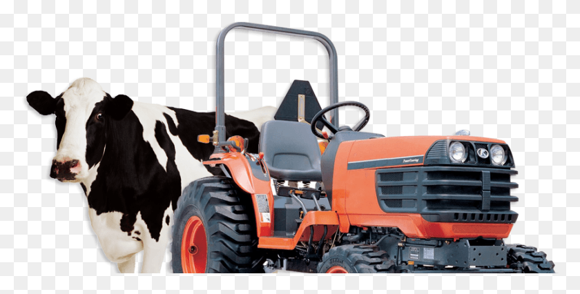 857x403 Демонстрационный Слайд-Трактор, Корова, Крупный Рогатый Скот, Млекопитающее Hd Png Скачать