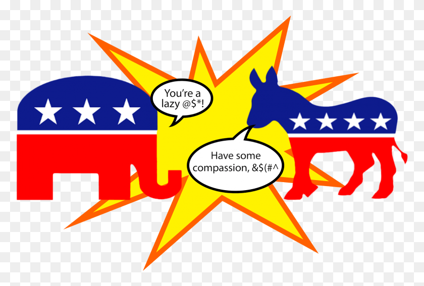 1563x1017 Democracy Clipart Republican Elephant Republican And Democrat Signs, Symbol, Star Symbol, Flag HD PNG Download