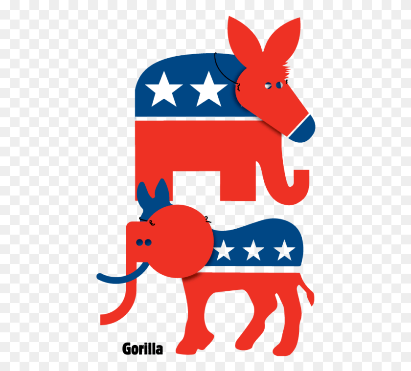 450x699 Democratic Party Elephant Clipart Republican And Democrat Mascot, Symbol, Flag, Text HD PNG Download