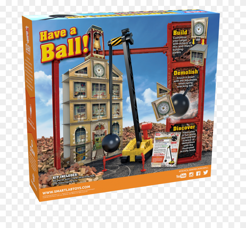 1025x947 Demolab Wrecking Ball Back R Lego, Реклама, Плакат, Флаер Png Скачать