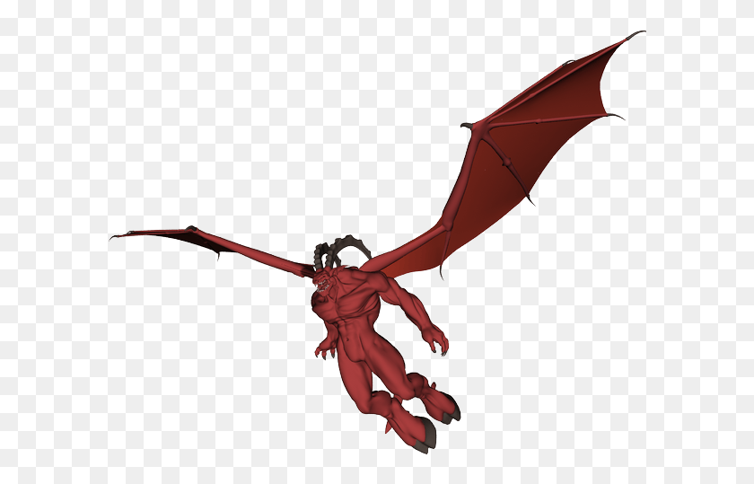 601x479 Demon Flying Demon Transparent, Bow, Person, Human HD PNG Download