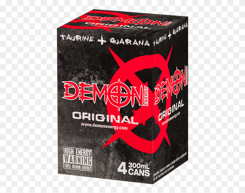 451x601 Descargar Png Demon Original 300Ml 4Pk Demon Energy Drink Back, Poster, Publicidad, Flyer Hd Png