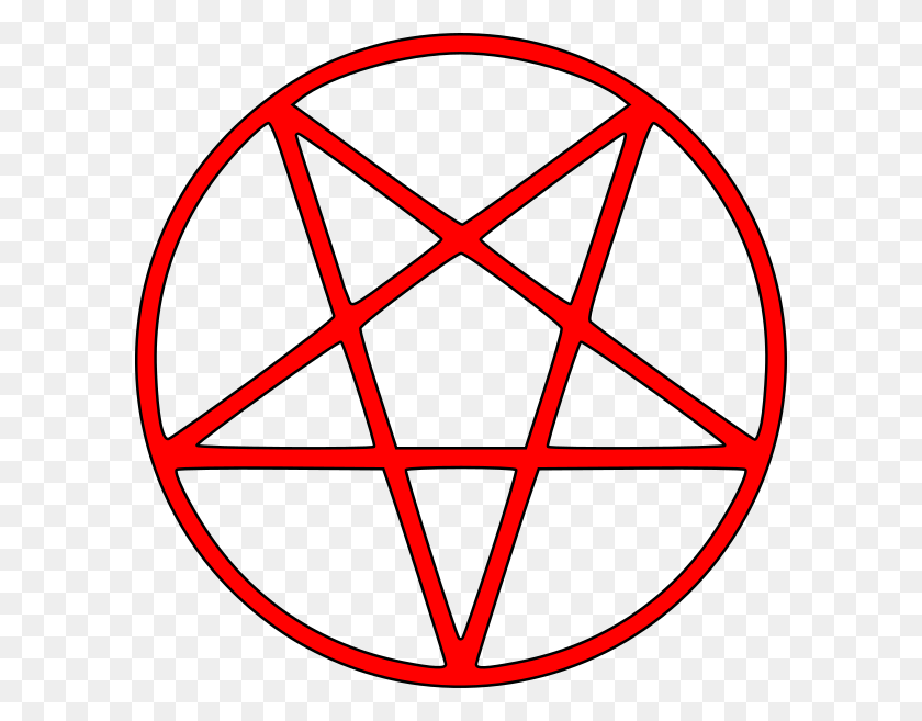 594x597 Demon Trap Clip Art Satanic Symbol, Star Symbol, Grenade, Bomb HD PNG Download