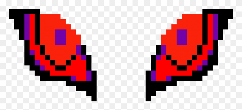 871x361 Демонические Кошачьи Глаза Pixel Art Сердце С Крыльями, Pac Man, Super Mario Hd Png Скачать