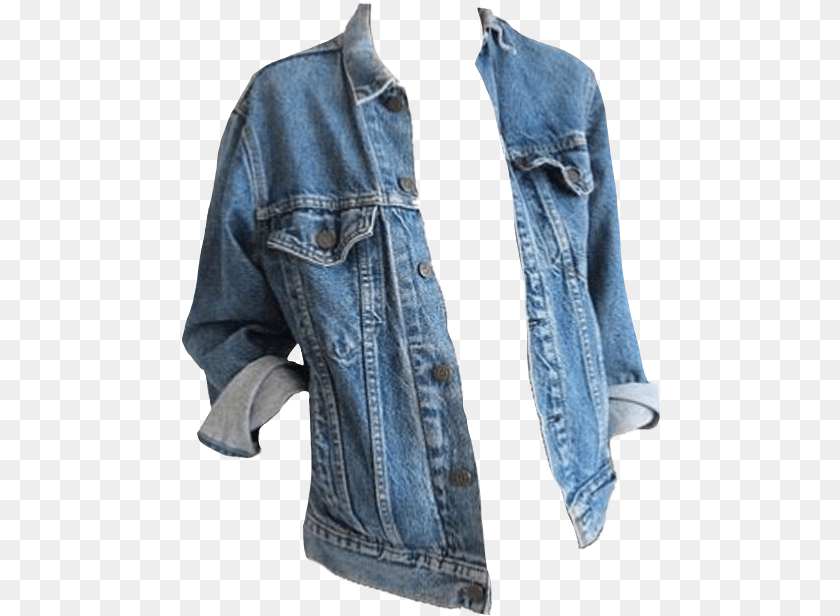 479x616 Denim Jacket Denim Jacket Denimjacket Blue Aesthetic Jean Jacket, Clothing, Coat, Jeans, Pants Sticker PNG