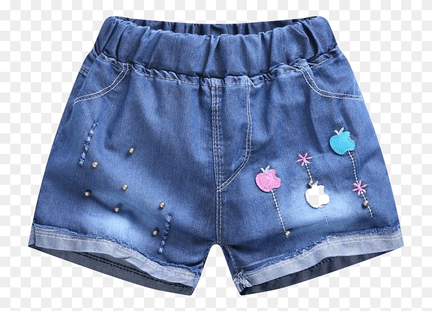 733x546 Denim Shorts Girls Thin Section Hot Pants Pocket, Clothing, Apparel, Skirt HD PNG Download