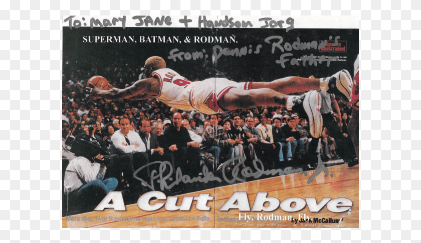 593x426 Dennis Rodman Diving Poster, Advertisement, Person, People HD PNG Download