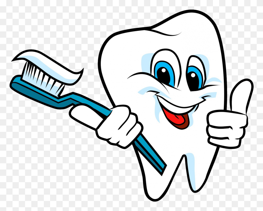 1454x1142 Dental Clipart Clean Tooth Tooth With Toothbrush Clipart, Brush, Tool, Hammer HD PNG Download