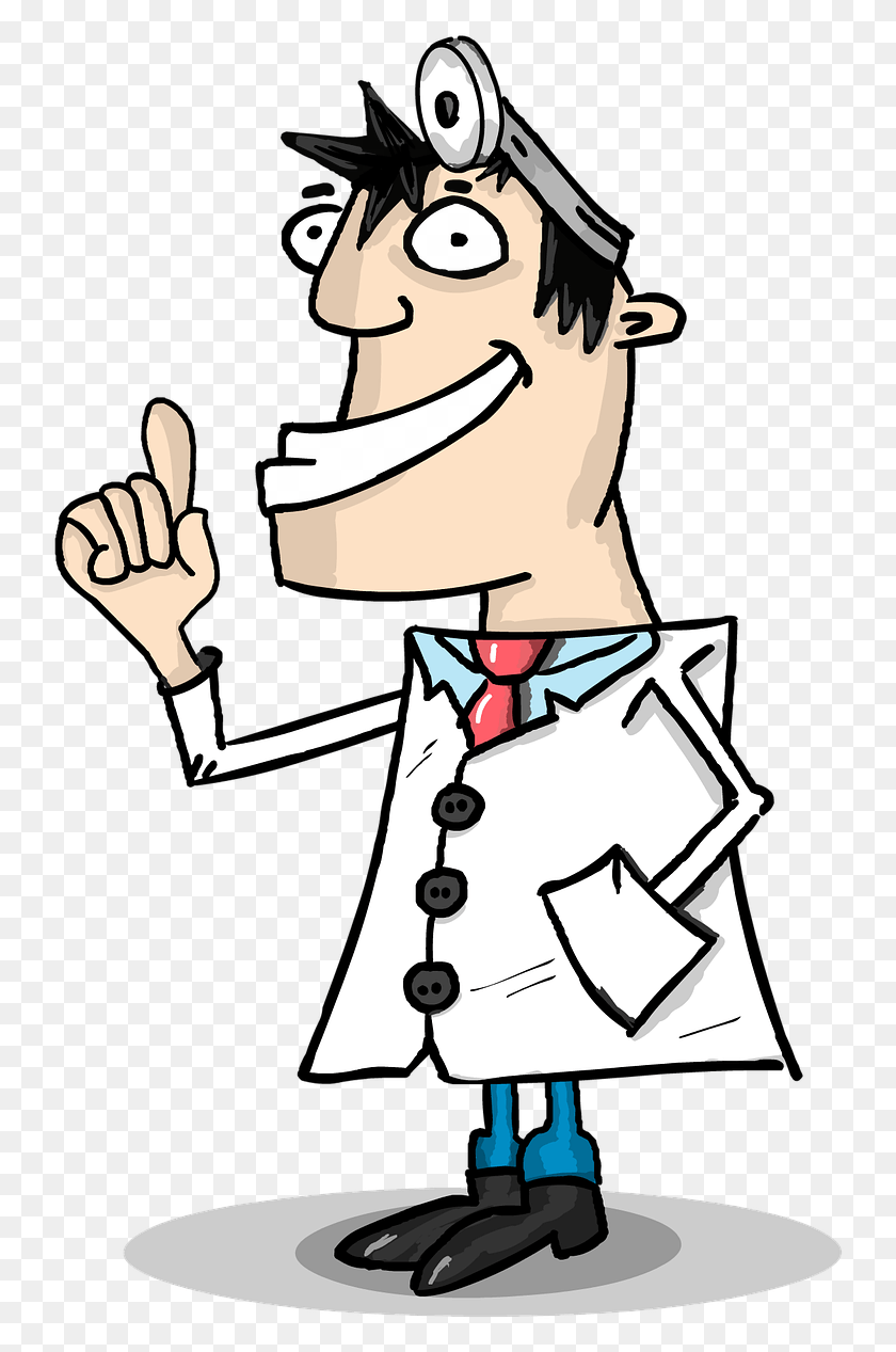 744x1207 Dentist Cartoon Doctor Robe Image Stop Dentist Cartoon, Person, Human, Performer HD PNG Download