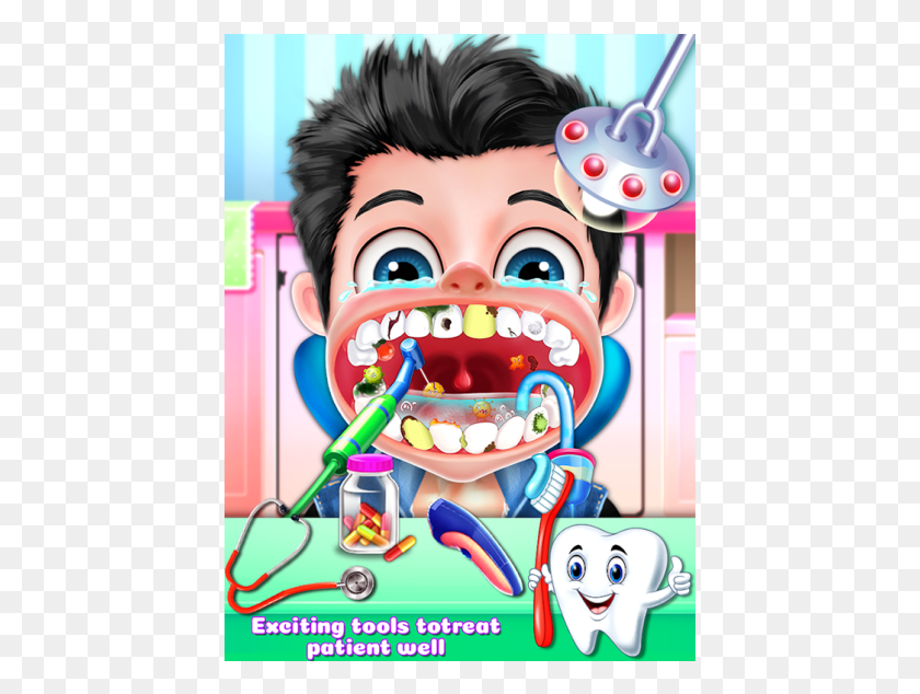 433x574 Dentist Saga Hospital Doctor Cartoon, Jaw, Advertisement, Food HD PNG Download