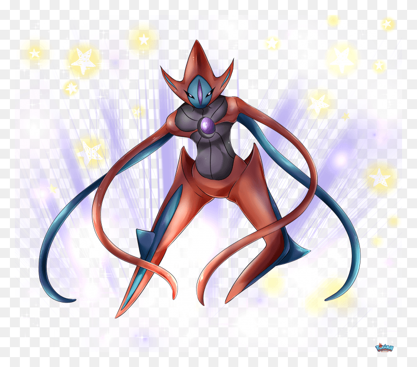 3000x2618 Deoxys Using Cosmic Power By Evanrank HD PNG Download
