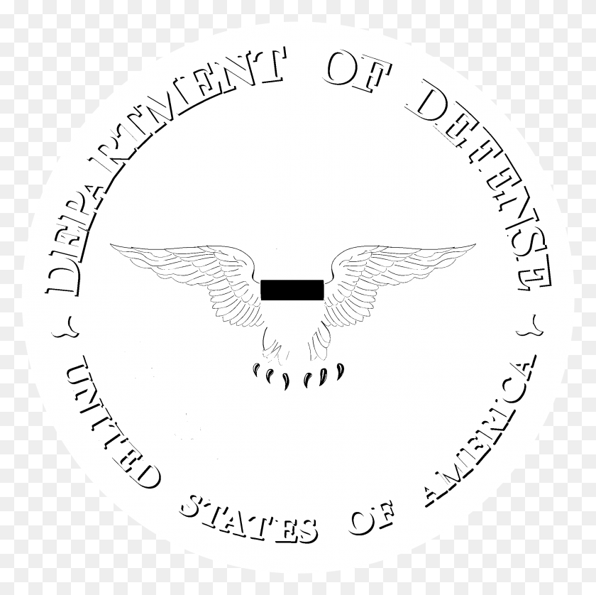 2225x2221 Department Of Defense Logo Black And White Circle, Text, Coin, Money HD PNG Download