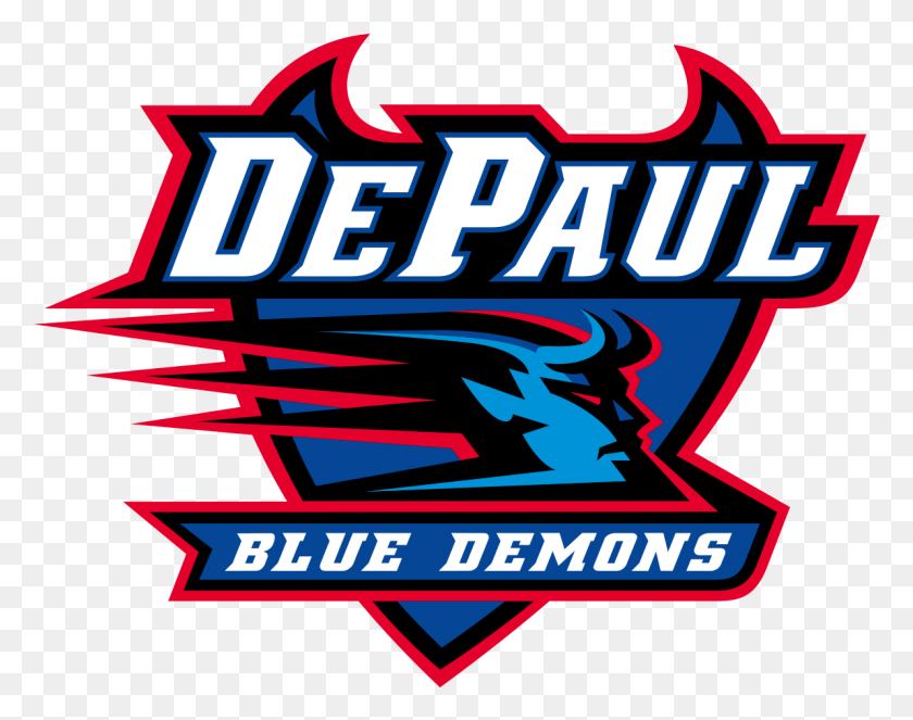 1192x923 Логотип Depaul Blue Demons, Текст, Графика Hd Png Скачать
