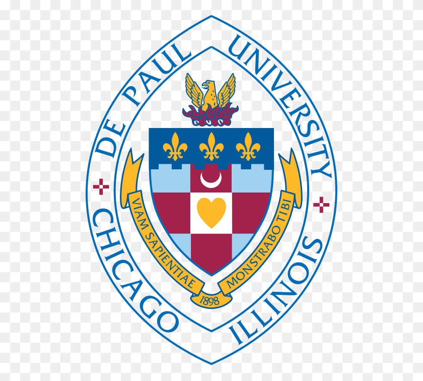 500x696 Depaul University In Chicago Frames Its Seal With A Depaul University Chicago Logo, Symbol, Trademark, Badge HD PNG Download